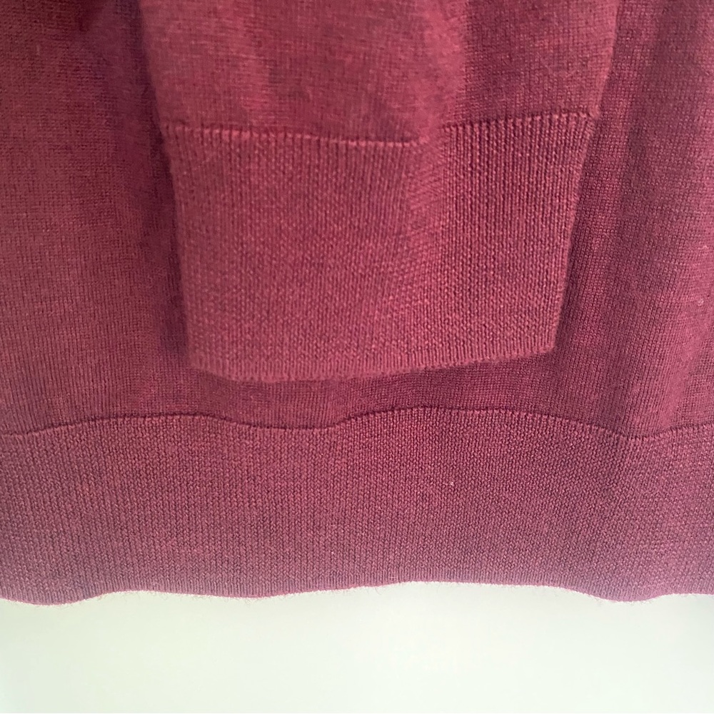 Paul Smith V Neck Merino Wool Sweater Sz XL Merlot - Picture 6 of 9